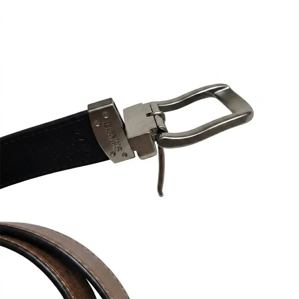 Levi’s 2-in-1 Reversible Belt Black Brown Big Tall Size 50 52 Leather 1.5”